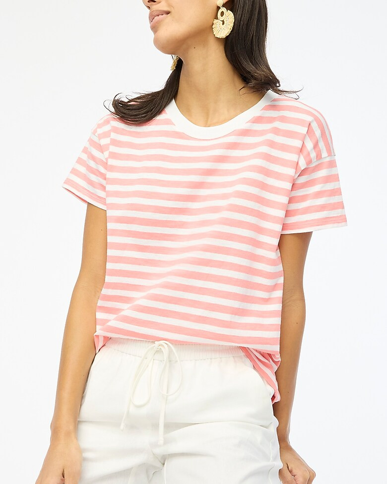 Striped crewneck tee | J.Crew Factory