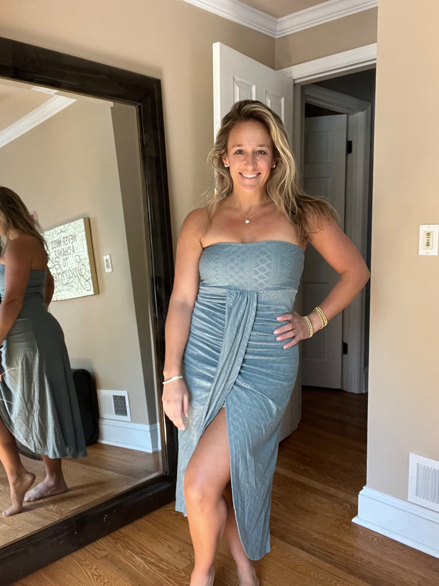 Beautiful spring dress strapless & stretchy.
.
Size: medium

Spring summer wedding guest shower event eyelet dresses dress 

#LTKMidsize #LTKmomlife #LTKWedding