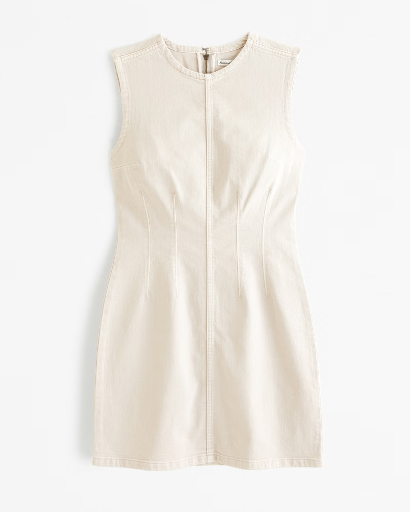 Shell Denim Mini Dress | Abercrombie & Fitch (US)