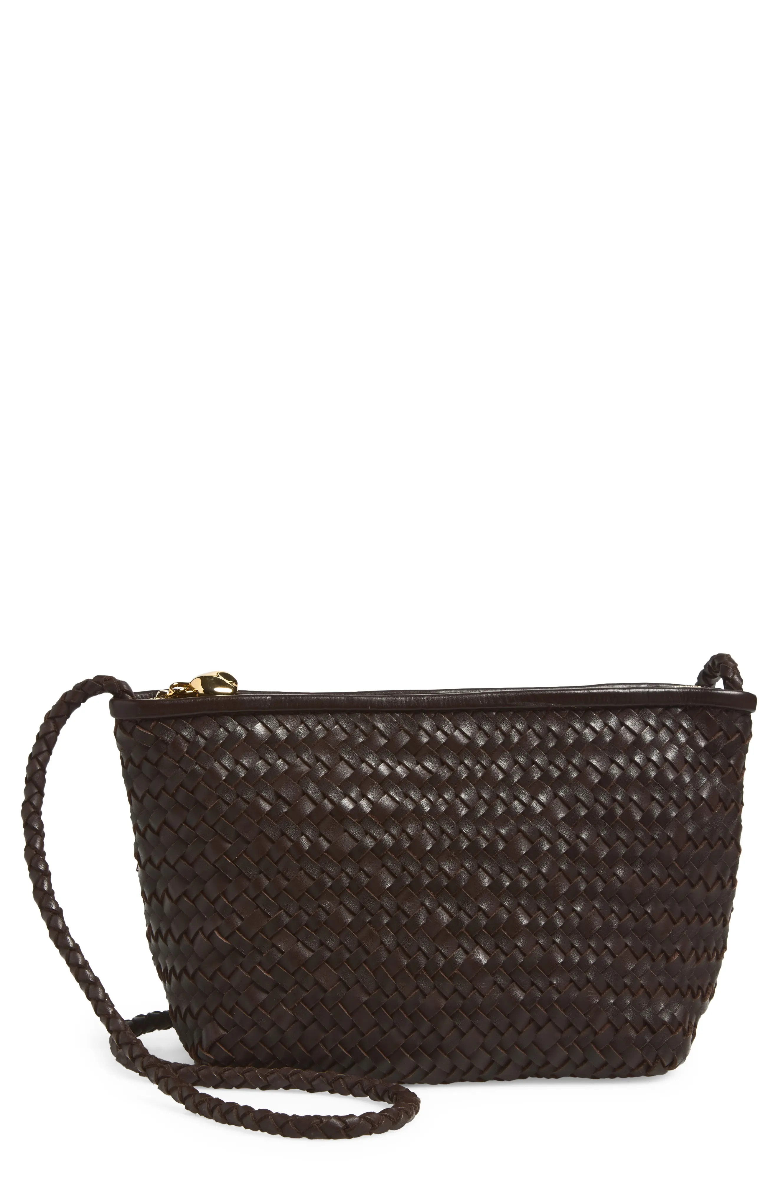 Madewell The Signature Woven Leather Crossbody Bag in Coffee Bean at Nordstrom | Nordstrom