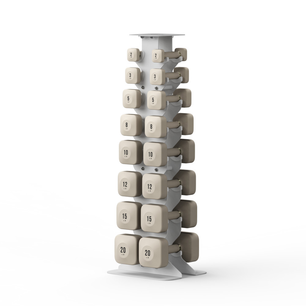 WeGym ProGrip Dumbbells Lower Set with Light Rack - Sandstone | Ulta
