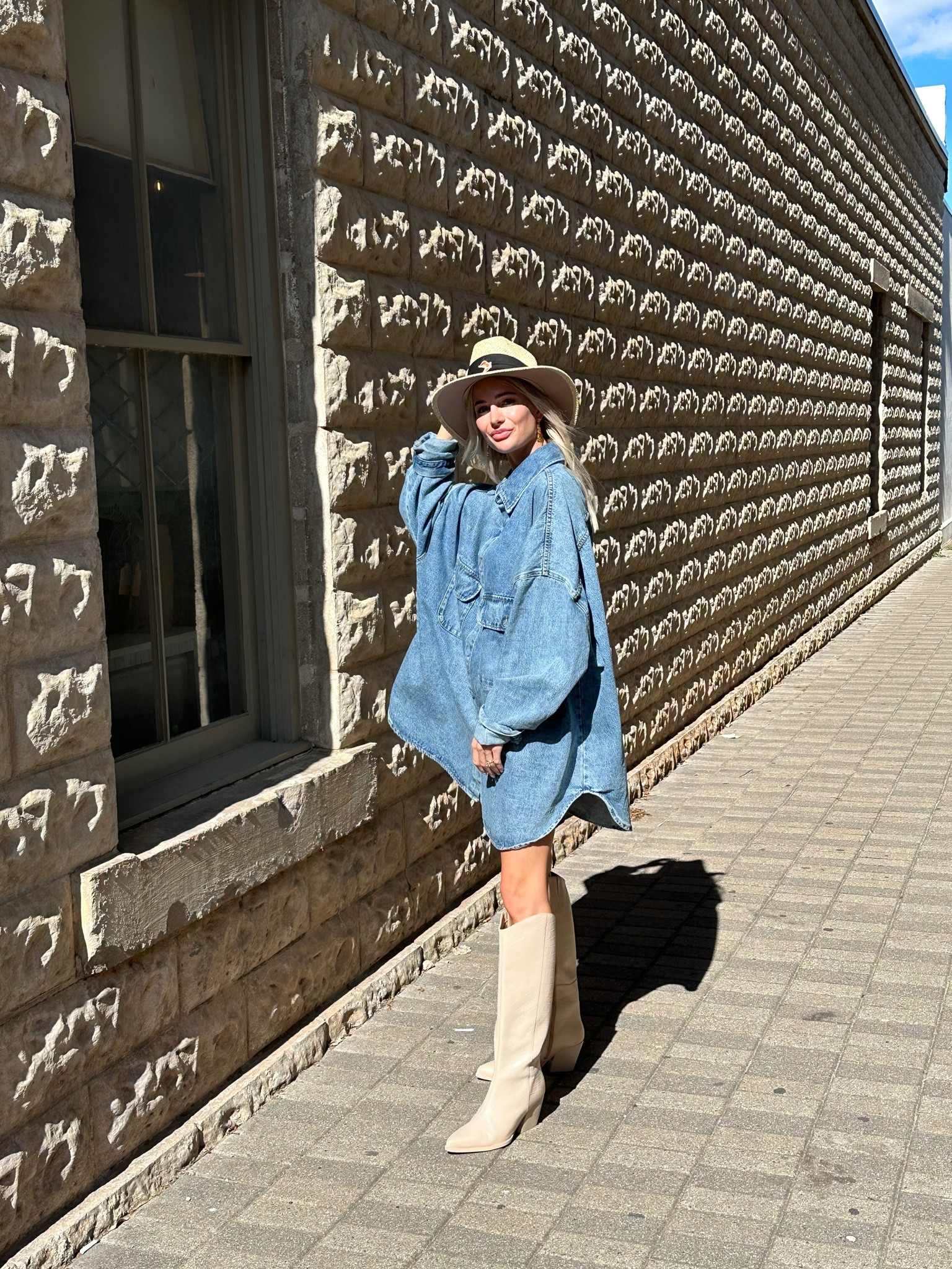 This is my favorite Texas fall look by far - this denim dress is so fun and can also be worn as an overshirt! 