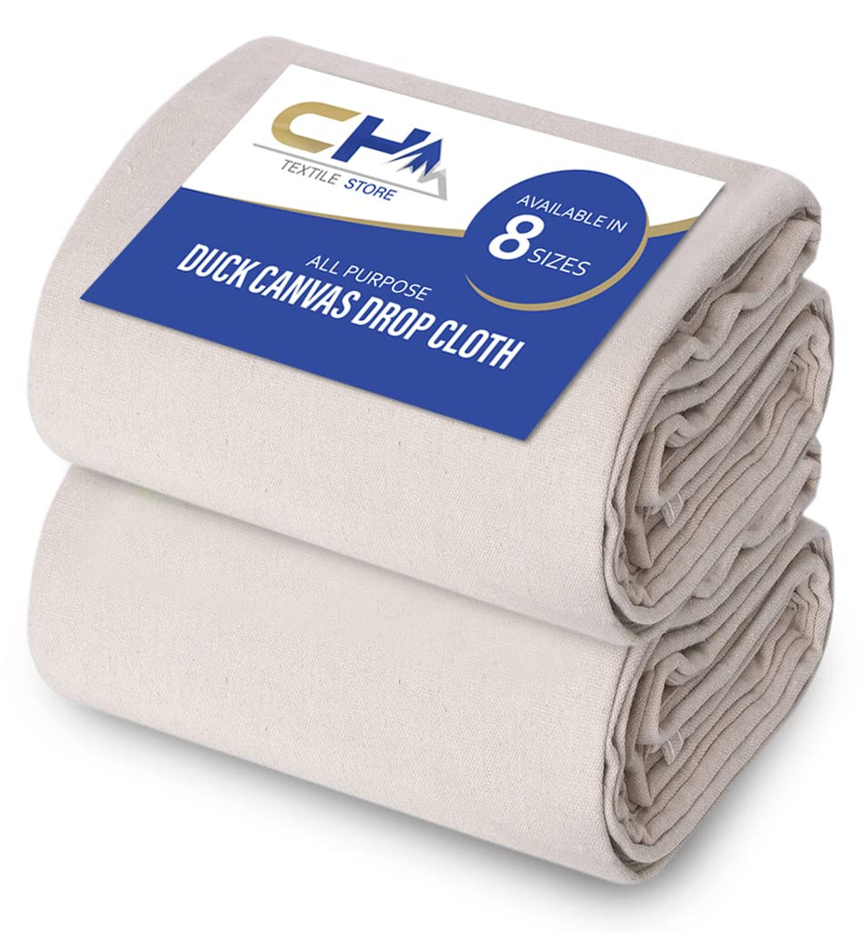 Canvas Painters Drop Cloth (Size 6 x 9 Feet - Pack of 2) - Pure Cotton Paint Drop Cloth for Paint... | Amazon (US)