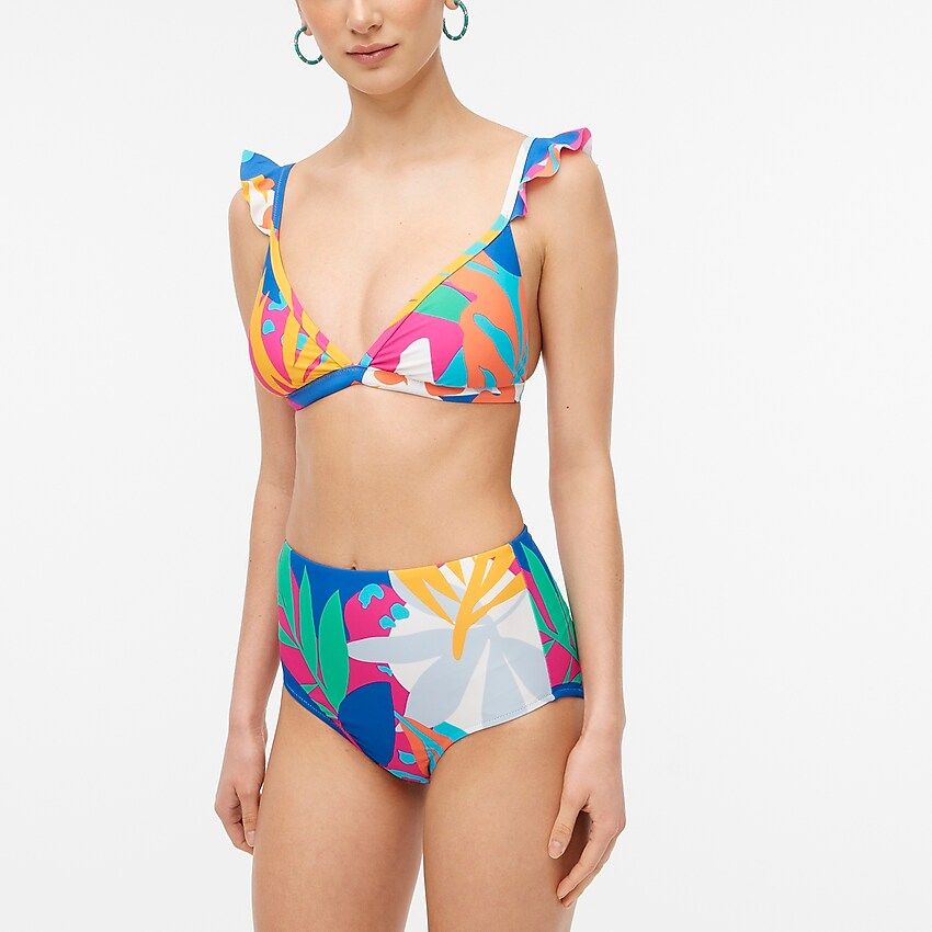 Printed high-waisted bikini bottom | J.Crew Factory