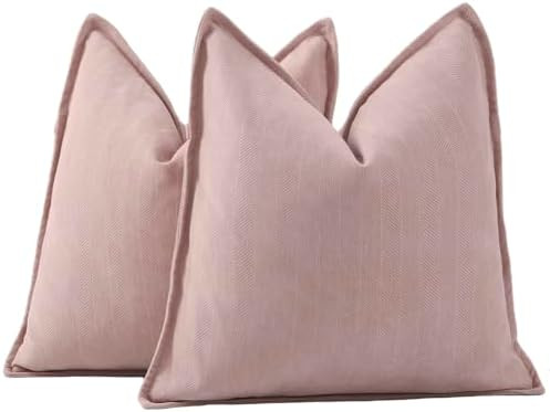 MADIZZ Textured Chenille Throw Pillow Covers Set of 2 Super Soft Decorative Pillow Covers Boho Cu... | Amazon (US)