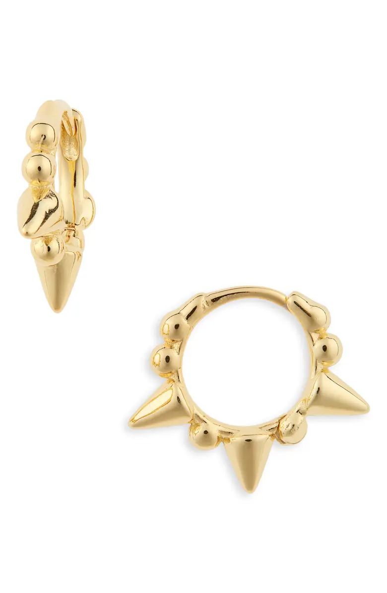 Adina's Jewels Beaded Spike Huggie Hoop Earrings | Nordstrom | Nordstrom