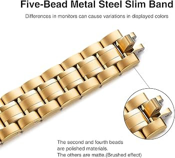 STIROLL Thin Replacement Band Compatible for Apple Watch 38mm 40mm 41mm 42mm(Series 11 10), Stain... | Amazon (US)