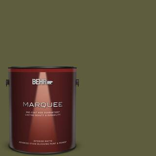 BEHR MARQUEE 1 gal. #PPU9-25 Eastern Bamboo Matte Interior Paint & Primer-145301 - The Home Depot | The Home Depot