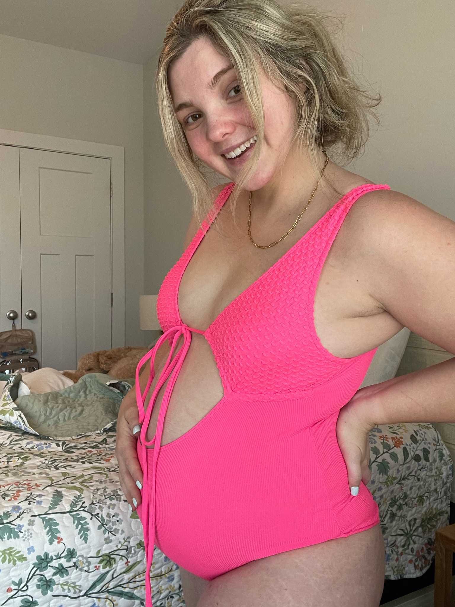 I loved this maternity bathing suit! 👏🏼 

#LTKSummerSales #LTKBaby #LTKBump