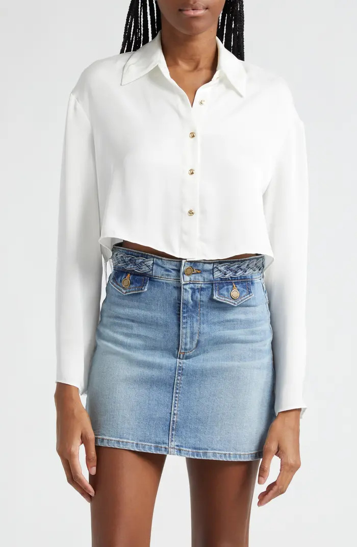 Skyla Crop Button-Up Shirt | Nordstrom Rack