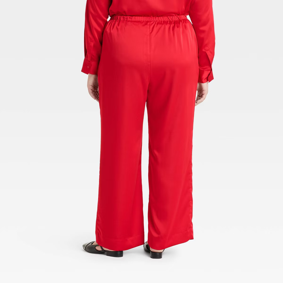 Women's Mid-Rise Straight Leg Satin Pull-On Pants - A New Day™ | Target