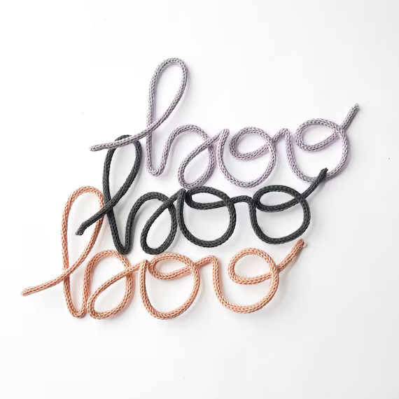 Kids Pastel Halloween Decor Boo Wire Sign Scary Cute Spooky - Etsy | Etsy (US)