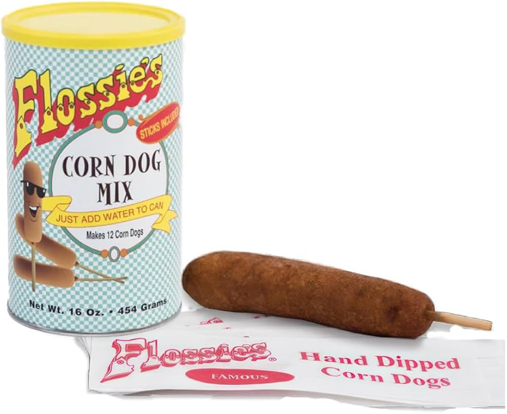 Flossie's Corn Dog Mix Sticks Included, Just Add Water to Can, Cooks in Minutes, Natural Flavor, ... | Amazon (US)