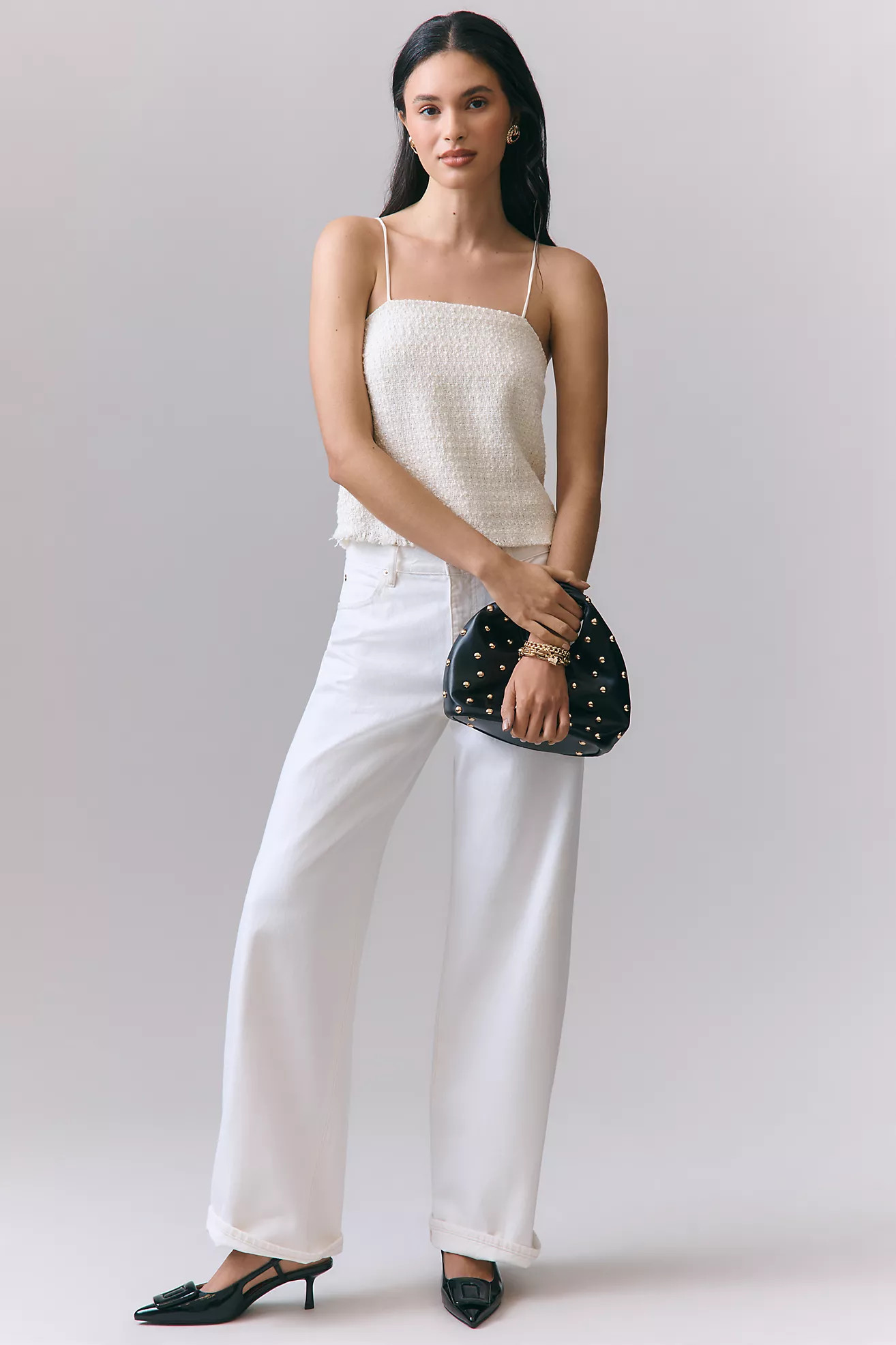 FRAME The Stroll Mid-Rise Wide-Leg Jeans | Anthropologie (US)