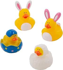 Easter Bunny Rubber Duckies, 12 Pieces, Holiday Toys and Decorations, Treasure Chests Supplies | Amazon (US)