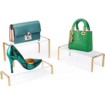 SHUNKAIZS 3-Piece Clear Acrylic heightened Display Stand, Shoe and Handbag Stand, Window Display ... | Amazon (US)