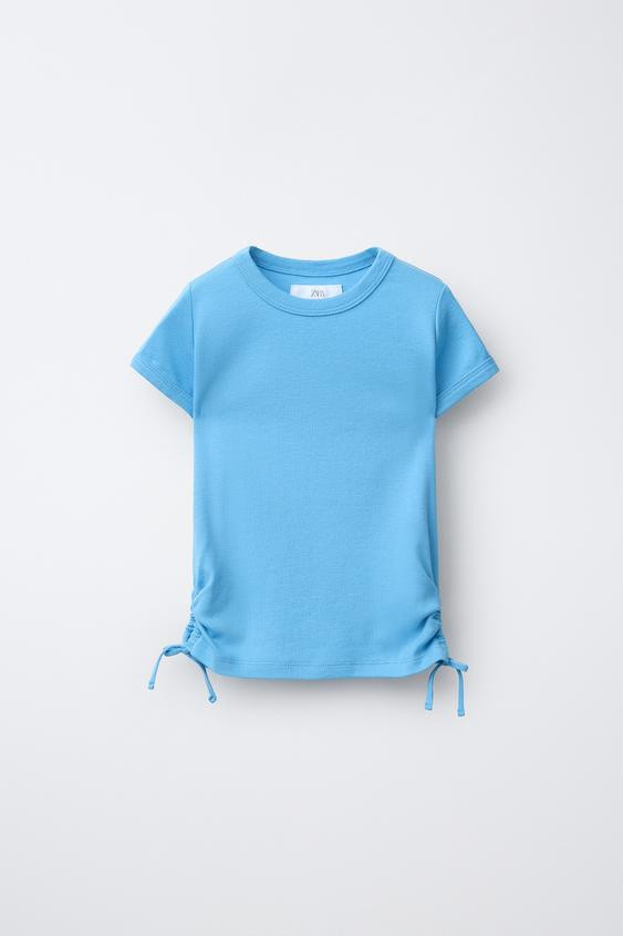 MODAL CUT OUT T-SHIRT WITH BOWS | Zara US
