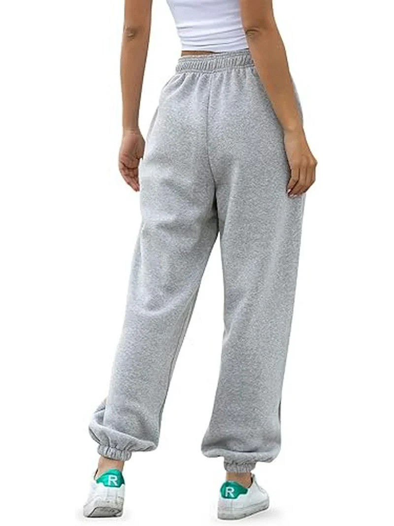 Kalolary Women's Cinch Bottom Sweatpants with Pockets Plain Tracksuit Baggy Elastic Waist Trouser... | Walmart (US)