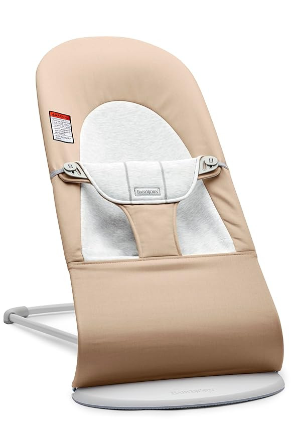 BabyBjörn Bouncer Balance Soft, Beige/Gray, Woven/Jersey | 2-in-1 Adjustable Baby Bouncer Seat a... | Amazon (US)