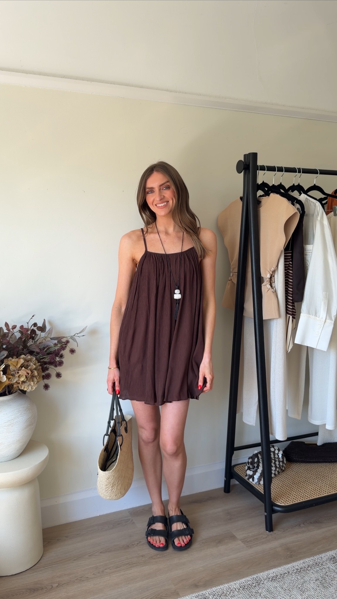 Zara holiday outfit inspiration 
Xs-s in the brown dtess
I’m 5ft 6 
M&S necklace
Birkenstock sandals
Loewe basket bag 

#LTKspring #LTKuk #LTKsummer