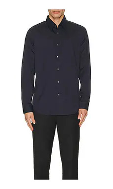 Theory Sylvain Wealth Shirt in Eclipse from Revolve.com | Revolve Clothing (Global)