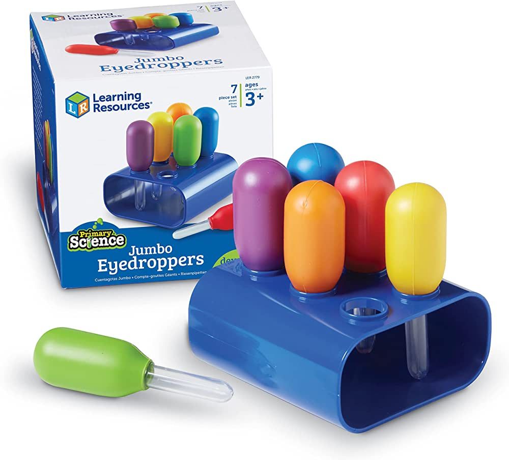 Learning Resources Jumbo Colorful Eyedroppers - Set of 6 with Stand, Ages 3+, Science Class Tools... | Amazon (US)