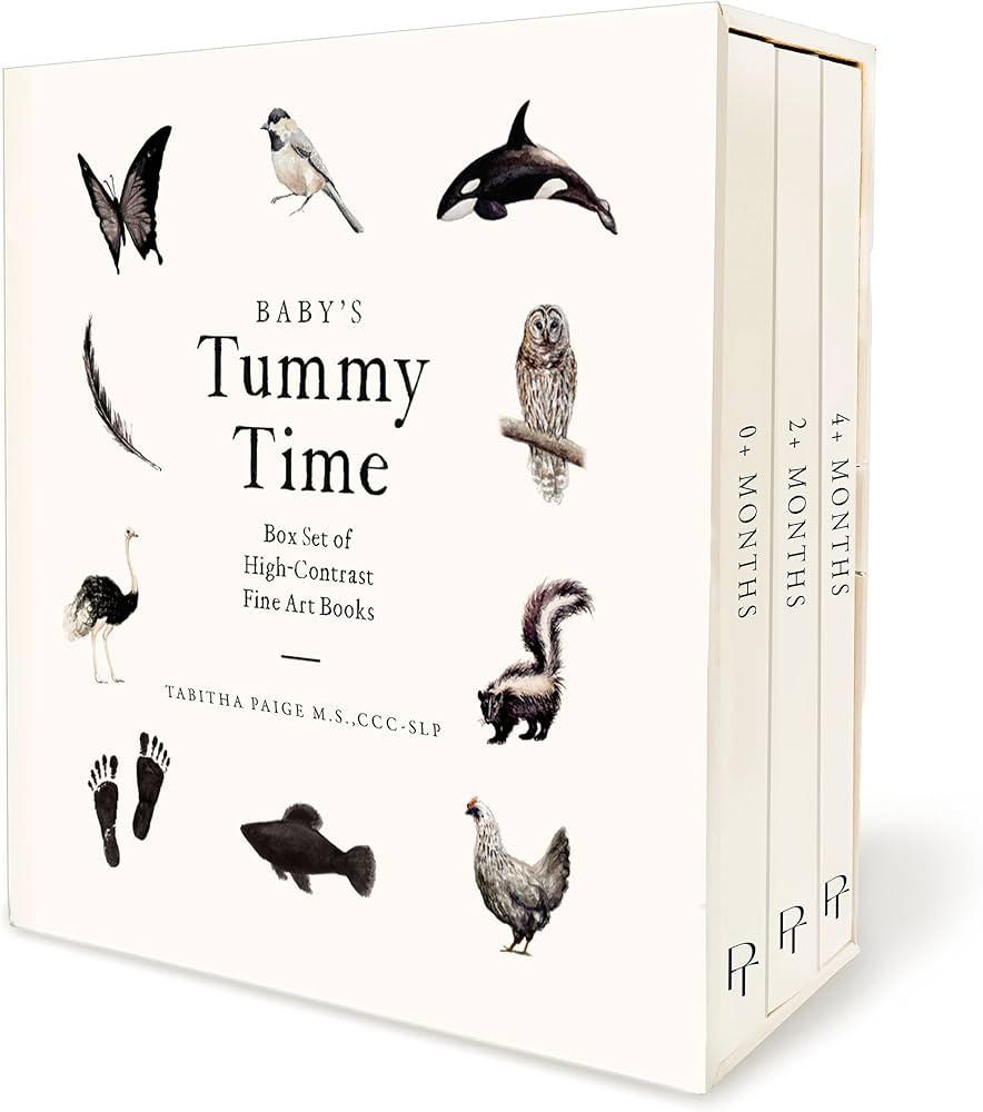 Baby's Tummy Time Book Box Set: A 3-Book Box Set of High-Contrast Art for Visual Stimulation at T... | Amazon (US)