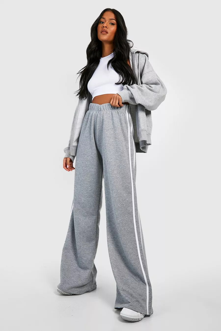 Tall Side Stripe Wide Leg Jogger | Boohoo.com (US & CA)
