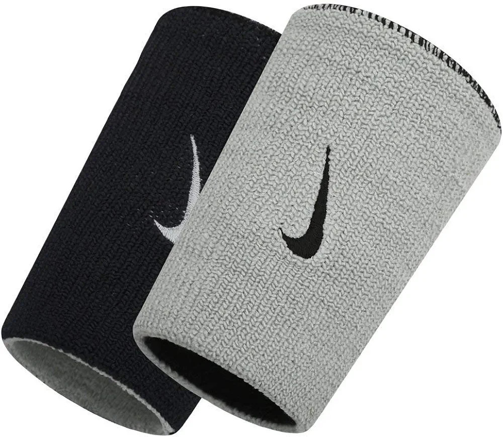 Amazon.com : Nike Dri-Fit Home & Away Doublewide Wristbands (1 Pair, One Size Fits Most, Black/Ba... | Amazon (US)