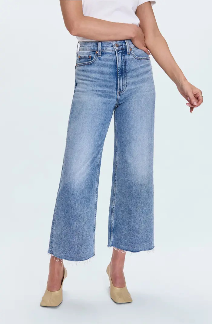 Lana Raw Hem Ankle Wide Leg Jeans | Nordstrom