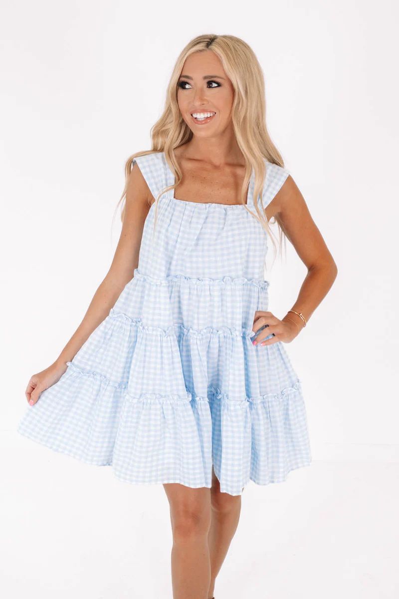 Sweet As Pie Dress - Blue Plaid | The Impeccable Pig