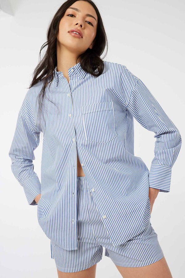 Striped Poplin Shirt | Ardene