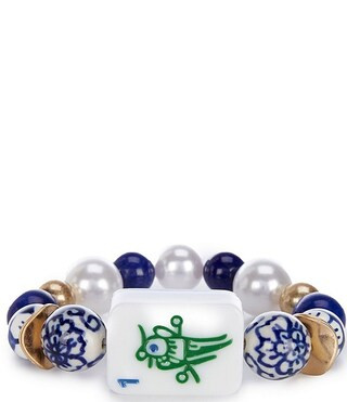 Southern Living Mixed Media Mahjong Tile Stretch Bracelet | Dillard's | Dillard's