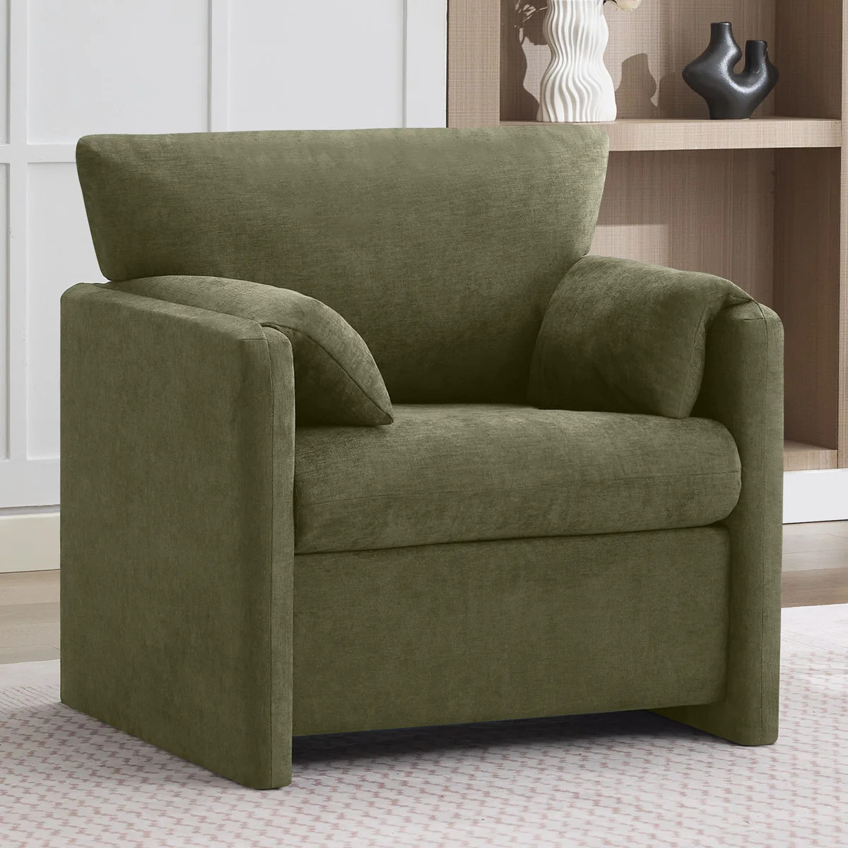 32.7'' Oversized Chenille Accent Chair | Wayfair North America