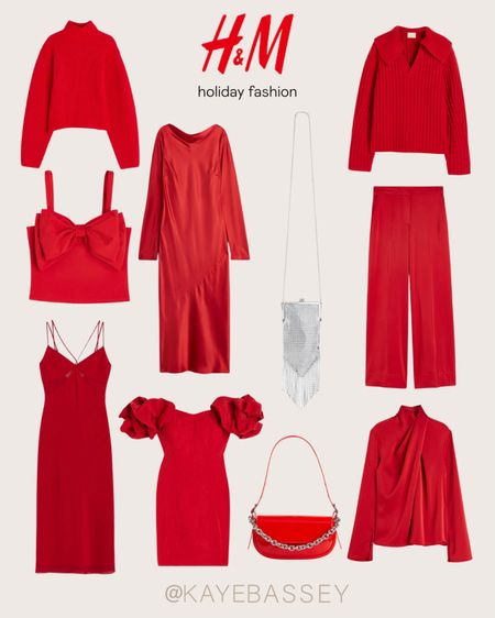 H&M Cyber Week sale! Save on holiday party outfits like these beautiful red finds - sweaters and knits, dresses, and more 

#cybermonday #holidayoutfits #holidayparties #red #wintertrends 

#LTKSeasonal #LTKCyberWeek #LTKHoliday