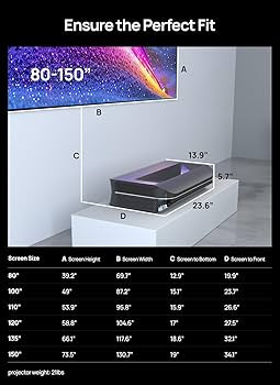 AWOL VISION LTV-3000 Pro 4K 3D Ultra Short Throw Triple Laser Projector, Dolby Vision & Atmos, HD... | Amazon (US)