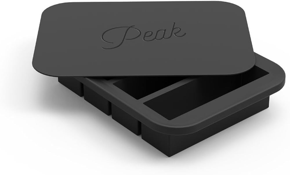 W&P Peak Silicone Collins Ice Tray w/ Protective Lid | Charcoal | Easy to Remove Ice Cubes | Food... | Amazon (US)