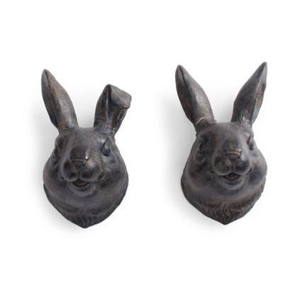 Vintage Rabbit Hooks, Set of Two | Grandin Road