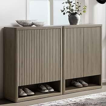 SICOTAS Shoe Cabinet 44" Tall Large Storage Organizer Modern Shoe Rack with Doors & 4 Shelves Mid... | Amazon (US)