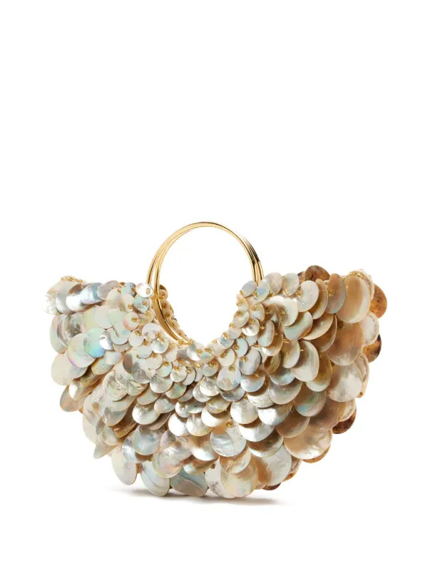 Vanina round-handle Shell Tote Bag | Neutrals | FARFETCH UK | Farfetch Global