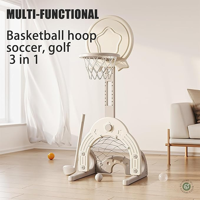 Kids Easy Score Basketball Set, Indoor Outdoor Basketball Hoop Set Adjustable Height Levels,Toddl... | Amazon (US)