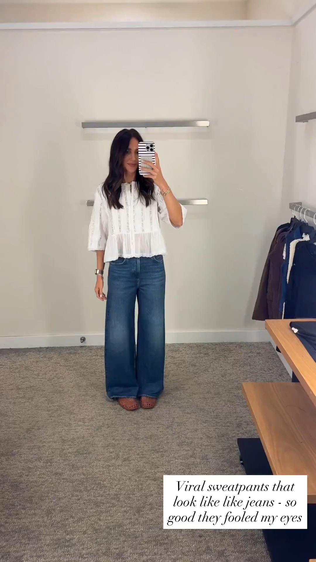 Viral sweatpants that look like jeans. 

#LTKootd #LTKOver40