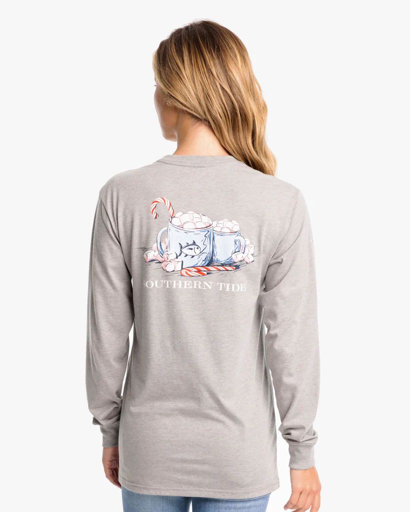 Heather Hot Cocoa Long Sleeve T-Shirt | Southern Tide