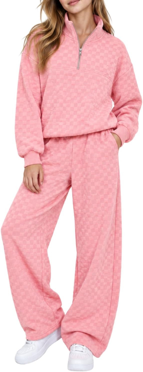 Tween Girls Clothes Zip-Up Sweatshirt + Wide Leg Pants 2 Piece Outfit Set, Size 7-16Years | Amazon (US)