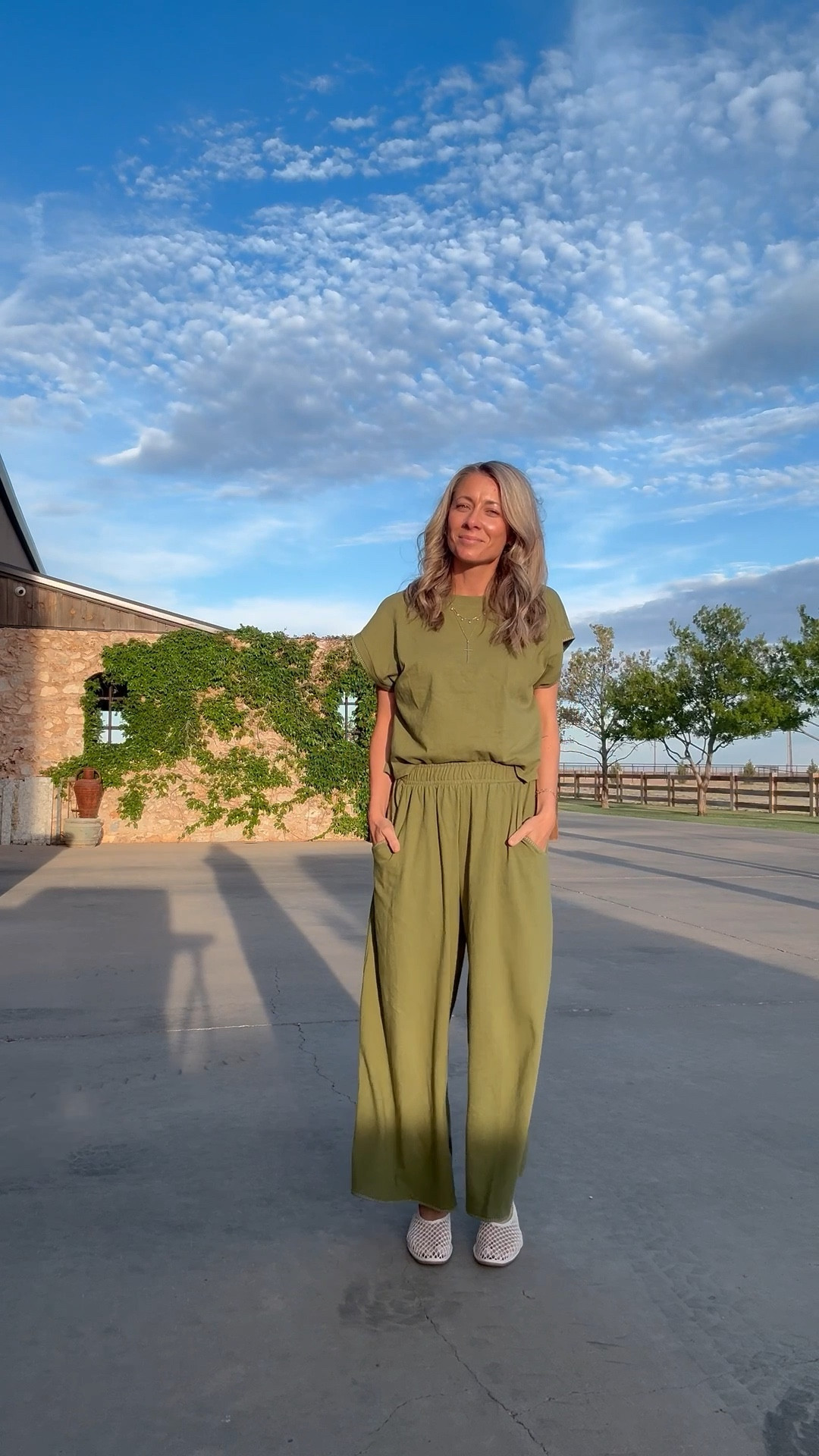 This green Universal set from Target though! It is so cozy and comfy and PERFECT for every day moms! And pants have pockets! Wearing XS in both! Sized down a 1/2 size in shoes! 

#LTKPetite #LTKOver40 #LTKootd