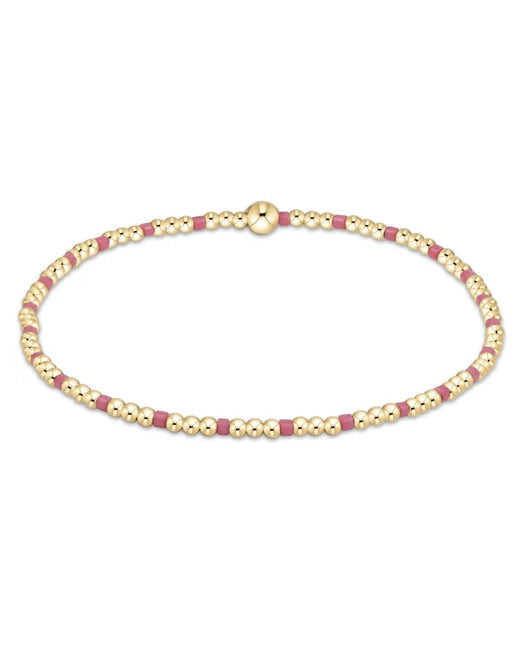 Hope Sincerity Pattern 2mm Bead Bracelet Bright Pink by Enewton | ish Boutique
