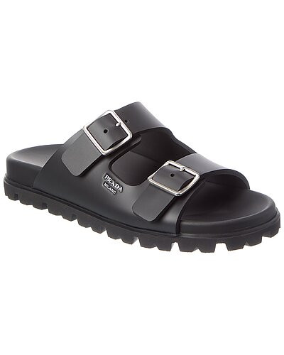 Prada Flat Sandal | Gilt & Gilt City