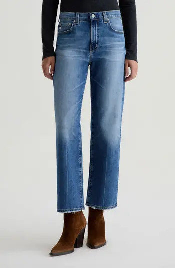 Brinley Mid Rise Ankle Straight Leg Jeans | Nordstrom