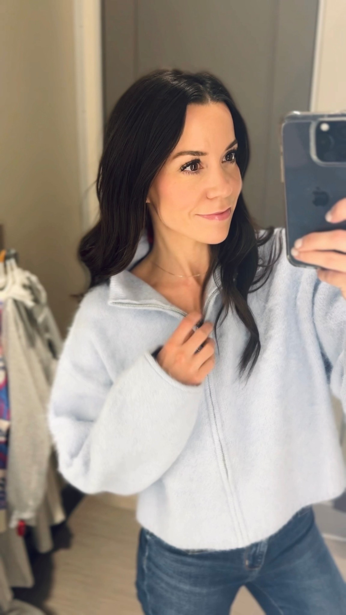 Still can’t get over how soft and pretty this blue color is! Wanting a zip up that’s a little elevated? This is it! Would be perfect for a workwear layer- comfortable but very feminine and polished. 

#LTKootd #LTKmomlife #LTKWorkwear