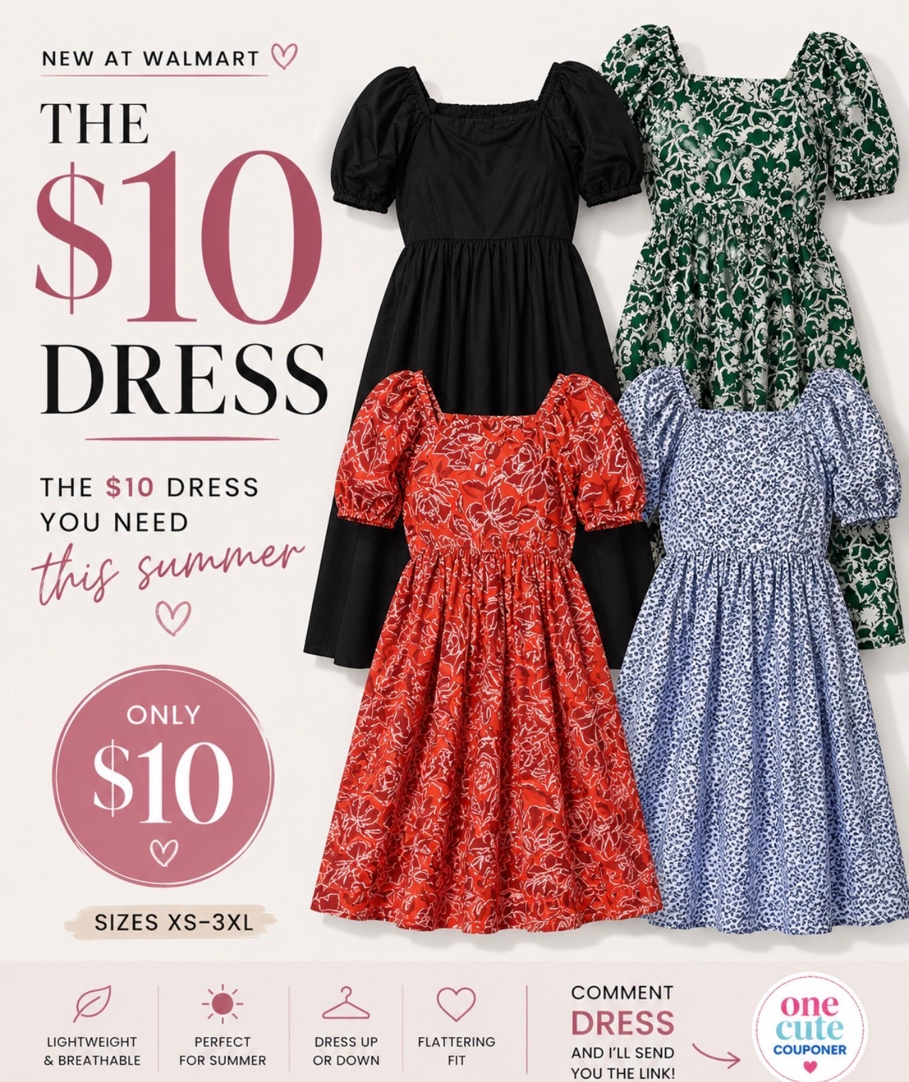 If you’re looking for a cute summer dress, you should definitely check out this one. It’s under $10 and comes in for great colors. ￼

#LTKSaleAlert
